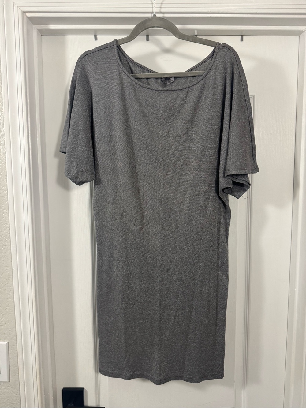Michael Stars Charcoal Gray Short-Sleeve Shift Dress - Picture 2 of 13